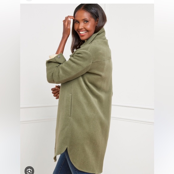 NWOT TALBOTS Sage/Olive Green Wool-Blend Shacket SZ L - Never Worn - Picture 12 of 16